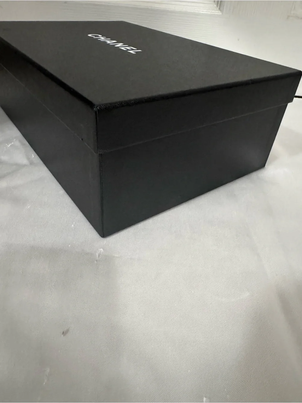 CHANEL Black Box with White Logo